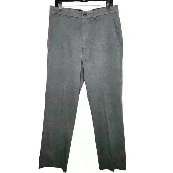 Haggar men's grey straight fit khakis expandomatic size 34x32 - Picture 1 of 9